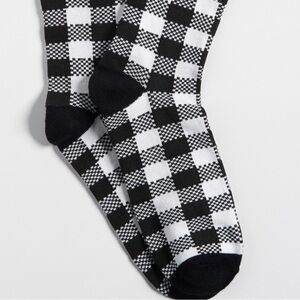 Maurices Women’s Crew Black and White Plaid Socks
